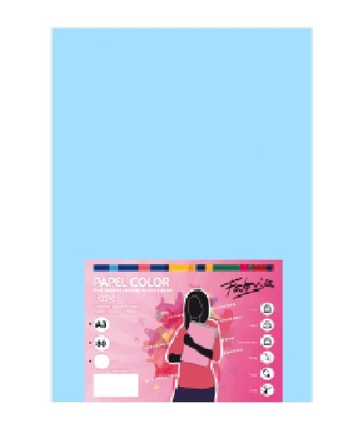 PAQUETE 500H PAPEL COLOR DINA3 80GR FABRISA  AZUL CLARO
