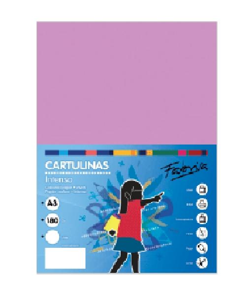 PAQUETE 25 CARTULINAS FABRISA DINA3 180GR LILA
