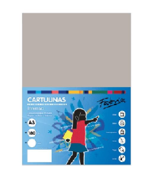 PAQUETE 25 CARTULINAS FABRISA DINA3 180GR GRIS