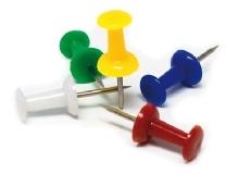 CAJA 100 AGUJAS DE SEÑALIZAR KORES COL. SURT PUSH PINS