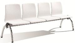 BANCADA INCLASS GINGER 4P. CARCASA MADERA HAYA NATURAL ASIENTO TAPIZADO