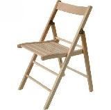 SILLA MADERA PLEGABLE BARNIZADA