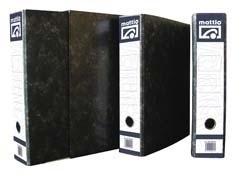 ARCHIVADOR CARTON JASPEADO DINA4 S/RADO NEGRO MATTIO CON CAJA