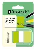 BANDERITAS BISMARK CON DISPENSADOR 2,5X4,4CM VERDE 50UD
