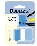BANDERITAS BISMARK CON DISPENSADOR 2,5X4,4CM AZUL 50UD