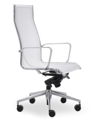 SILLON P. OLIVA ICON 130-AB CROM ASIENTO Y RESPALDO MALLA RESPALDO ALTO