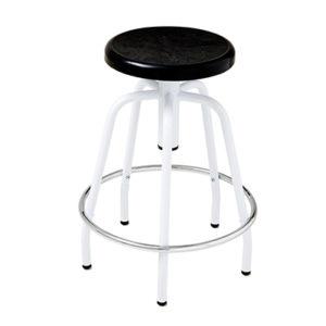 TABURETE ZEUS 2000-5 (B) ESTRUCTURA BLANCA Y ASIENTO PP NEG