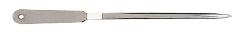 ABRECARTAS METALICO TODO ACERO CROMADO CURVO 23CM