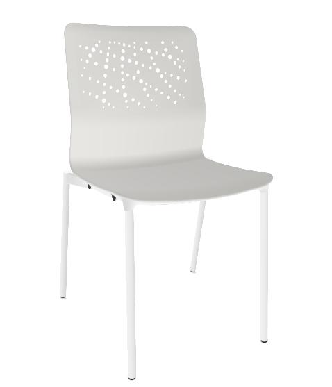 SILLA  ACTIU URBAN 10  MONOBLOK 4 PATAS BLANCO